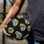 Autism Awareness Heart Pattern Print Basketball
