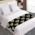 Autism Awareness Heart Pattern Print Bed Runner
