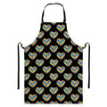 Autism Awareness Heart Pattern Print Bib Apron With Pocket