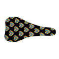 Autism Awareness Heart Pattern Print Bicycle Seat Cover