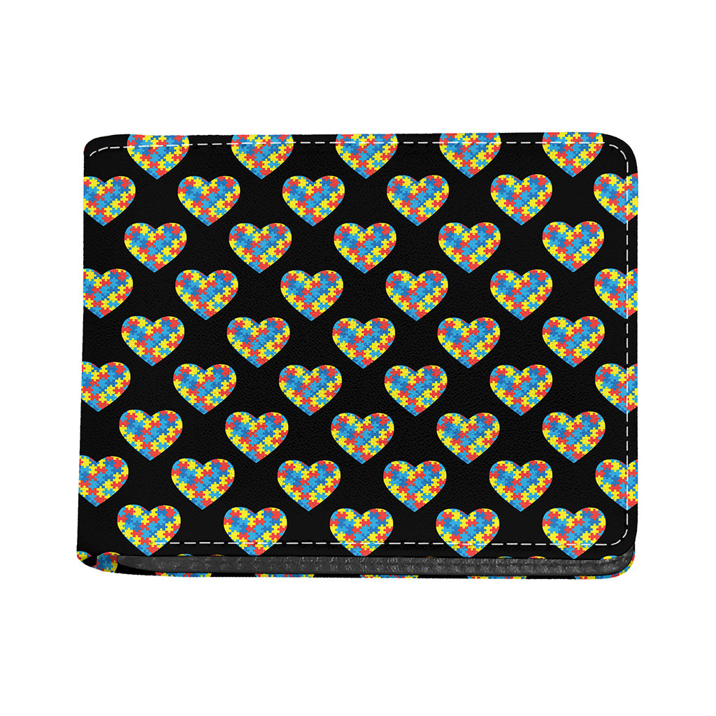 Autism Awareness Heart Pattern Print Bifold Wallet