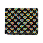 Autism Awareness Heart Pattern Print Bifold Wallet
