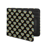 Autism Awareness Heart Pattern Print Bifold Wallet