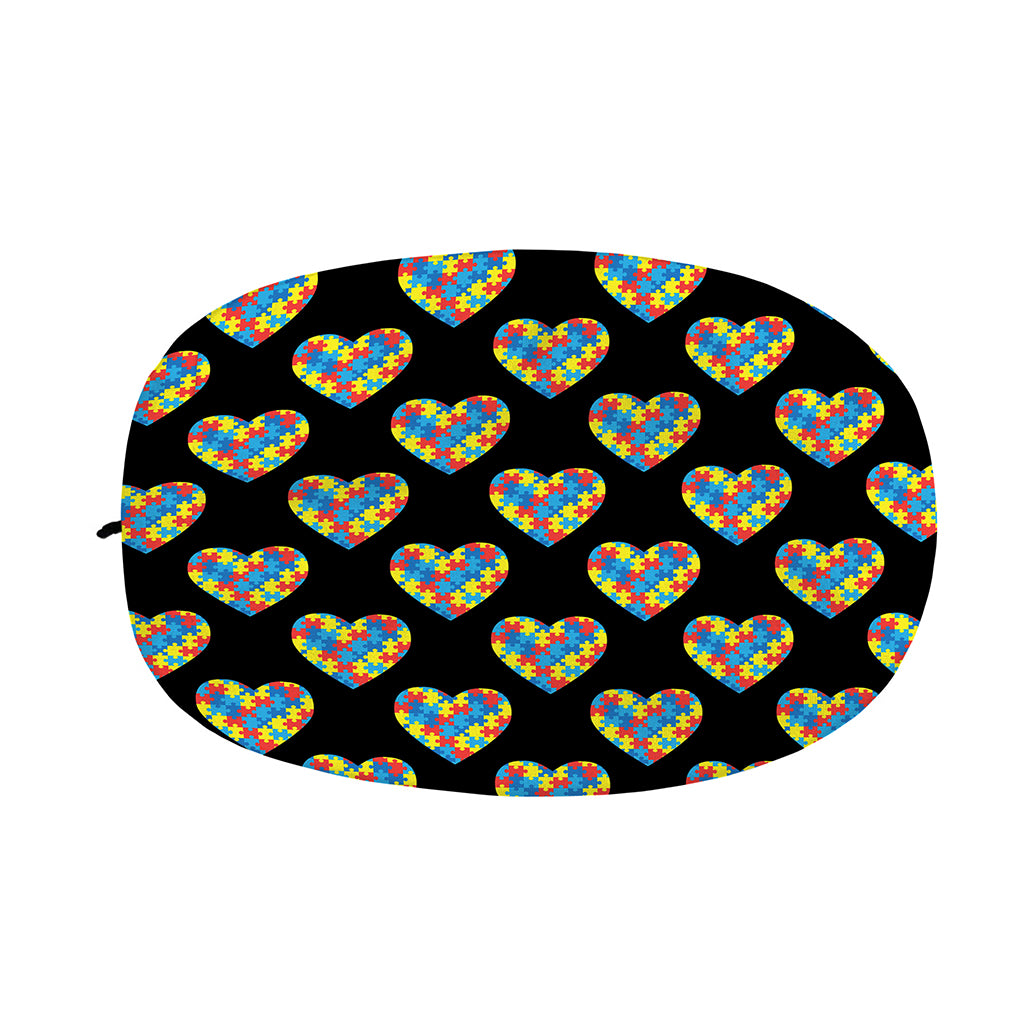 Autism Awareness Heart Pattern Print Car Side Mirror Covers