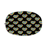 Autism Awareness Heart Pattern Print Car Side Mirror Covers