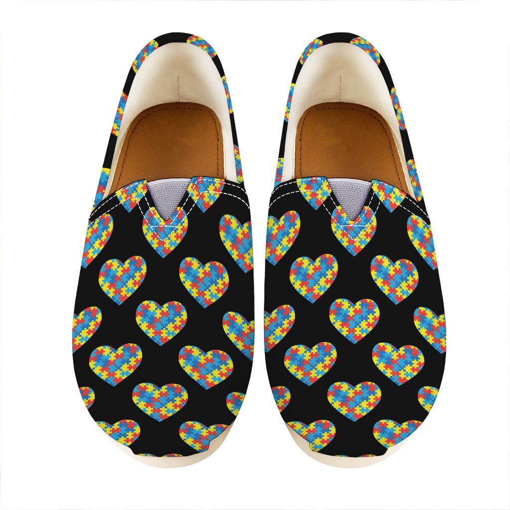 Autism Awareness Heart Pattern Print Casual Shoes