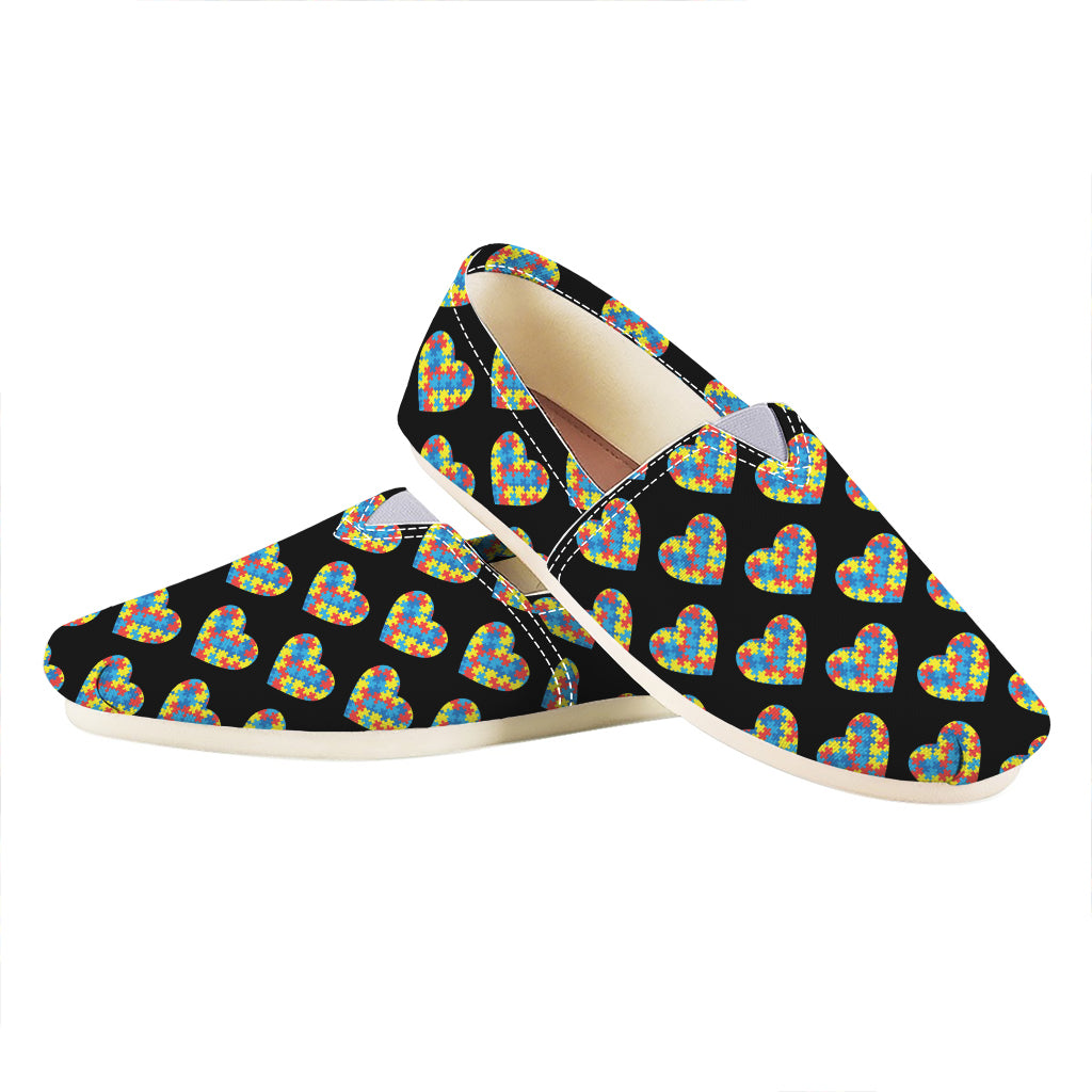 Autism Awareness Heart Pattern Print Casual Shoes