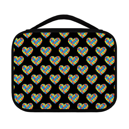Autism Awareness Heart Pattern Print Classic Bible Case