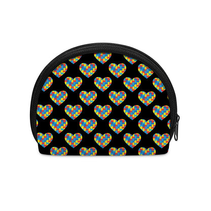Autism Awareness Heart Pattern Print Coin Purse
