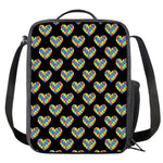 Autism Awareness Heart Pattern Print Crossbody Lunch Bag