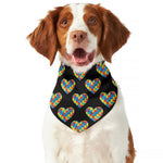 Autism Awareness Heart Pattern Print Dog Bandana