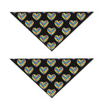 Autism Awareness Heart Pattern Print Dog Bandana