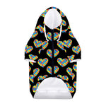 Autism Awareness Heart Pattern Print Dog Zip Up Hoodie