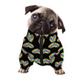 Autism Awareness Heart Pattern Print Dog Zip Up Jacket