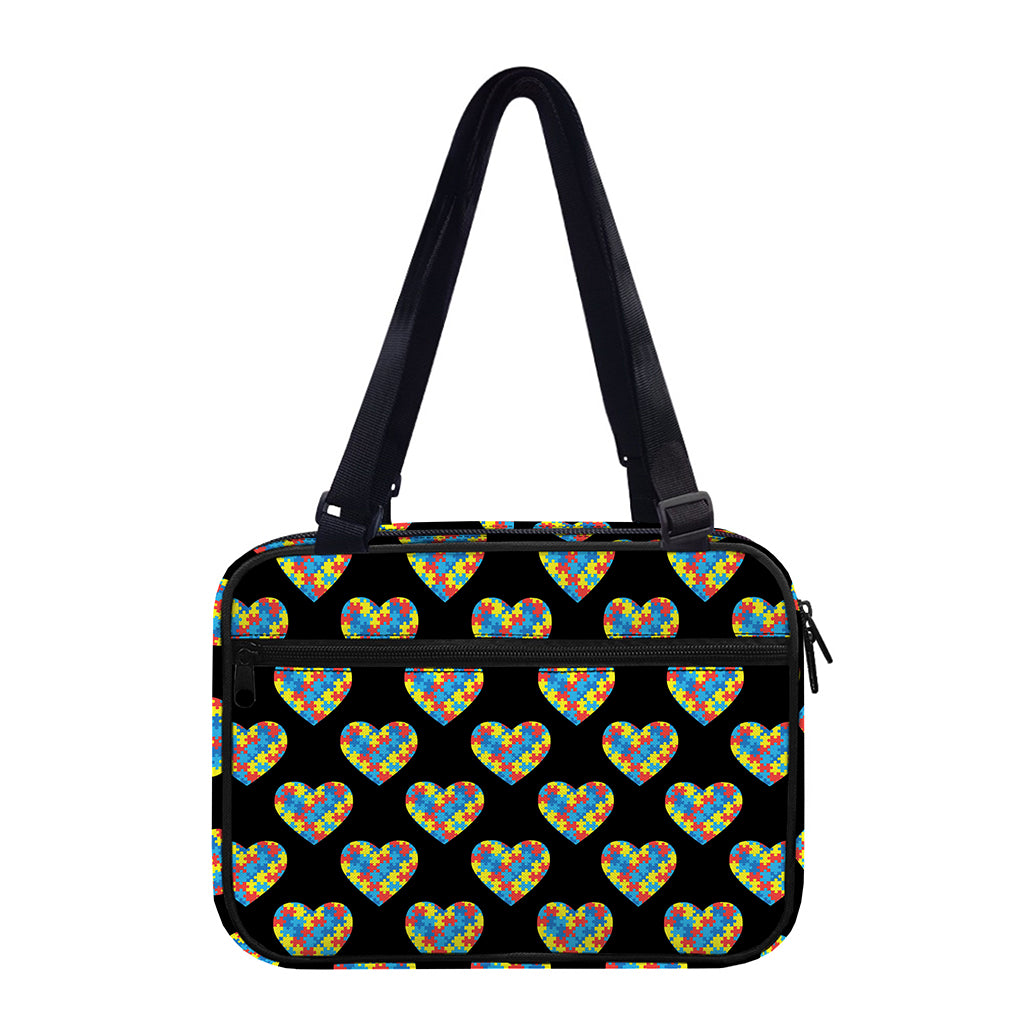 Autism Awareness Heart Pattern Print Double Strap Bible Bag