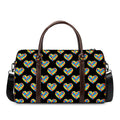 Autism Awareness Heart Pattern Print Duffel Bag