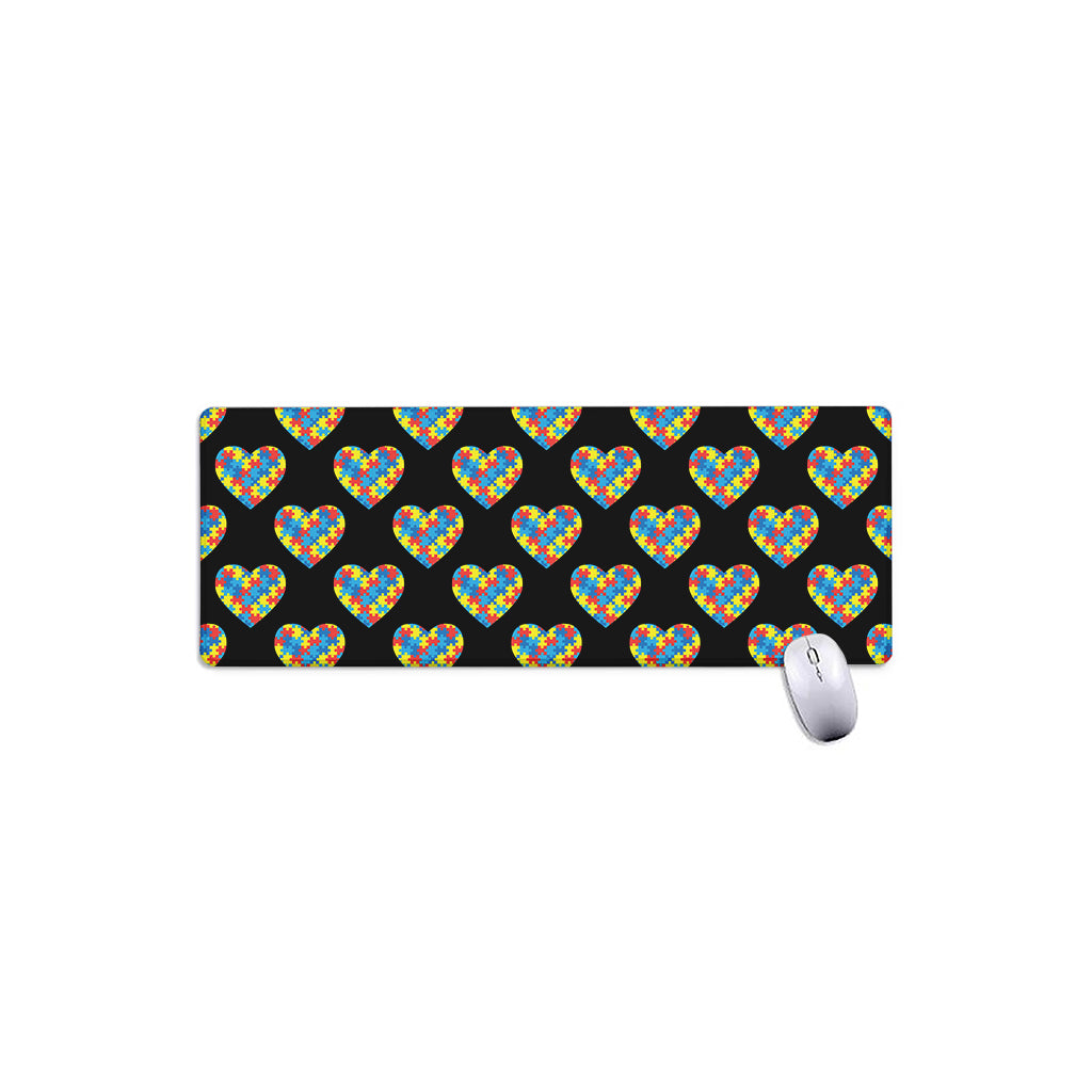 Autism Awareness Heart Pattern Print Extended Mouse Pad