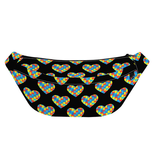 Autism Awareness Heart Pattern Print Fanny Pack