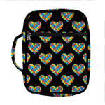 Autism Awareness Heart Pattern Print Front Pocket Bible Bag