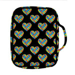 Autism Awareness Heart Pattern Print Front Pocket Bible Bag