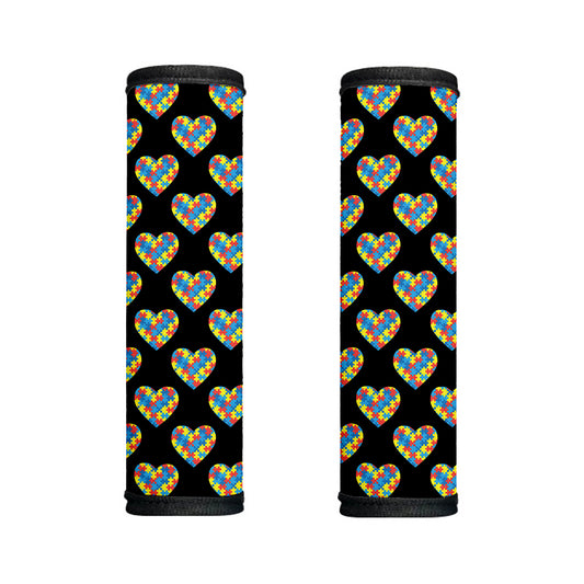 Autism Awareness Heart Pattern Print Handle Covers