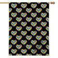 Autism Awareness Heart Pattern Print House Flag