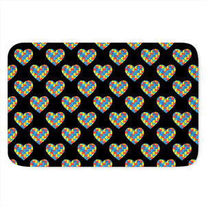 Autism Awareness Heart Pattern Print Indoor Door Mat