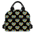 Autism Awareness Heart Pattern Print Insulated Lunch Bag