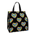 Autism Awareness Heart Pattern Print Insulated Lunch Tote