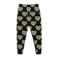 Autism Awareness Heart Pattern Print Jogger Pants