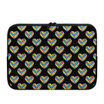 Autism Awareness Heart Pattern Print Laptop Sleeve