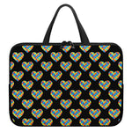 Autism Awareness Heart Pattern Print Laptop Sleeve With Handle