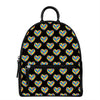 Autism Awareness Heart Pattern Print Leather Backpack