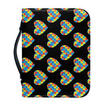 Autism Awareness Heart Pattern Print Leather Bible Cover