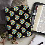 Autism Awareness Heart Pattern Print Leather Bible Cover
