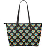 Autism Awareness Heart Pattern Print Leather Tote Bag
