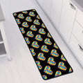 Autism Awareness Heart Pattern Print Long Kitchen Mat