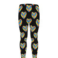 Autism Awareness Heart Pattern Print Men's Leggings