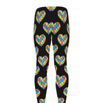 Autism Awareness Heart Pattern Print Men's leggings