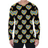 Autism Awareness Heart Pattern Print Men's Long Sleeve T-Shirt