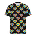 Autism Awareness Heart Pattern Print Men's Athletic T-Shirt