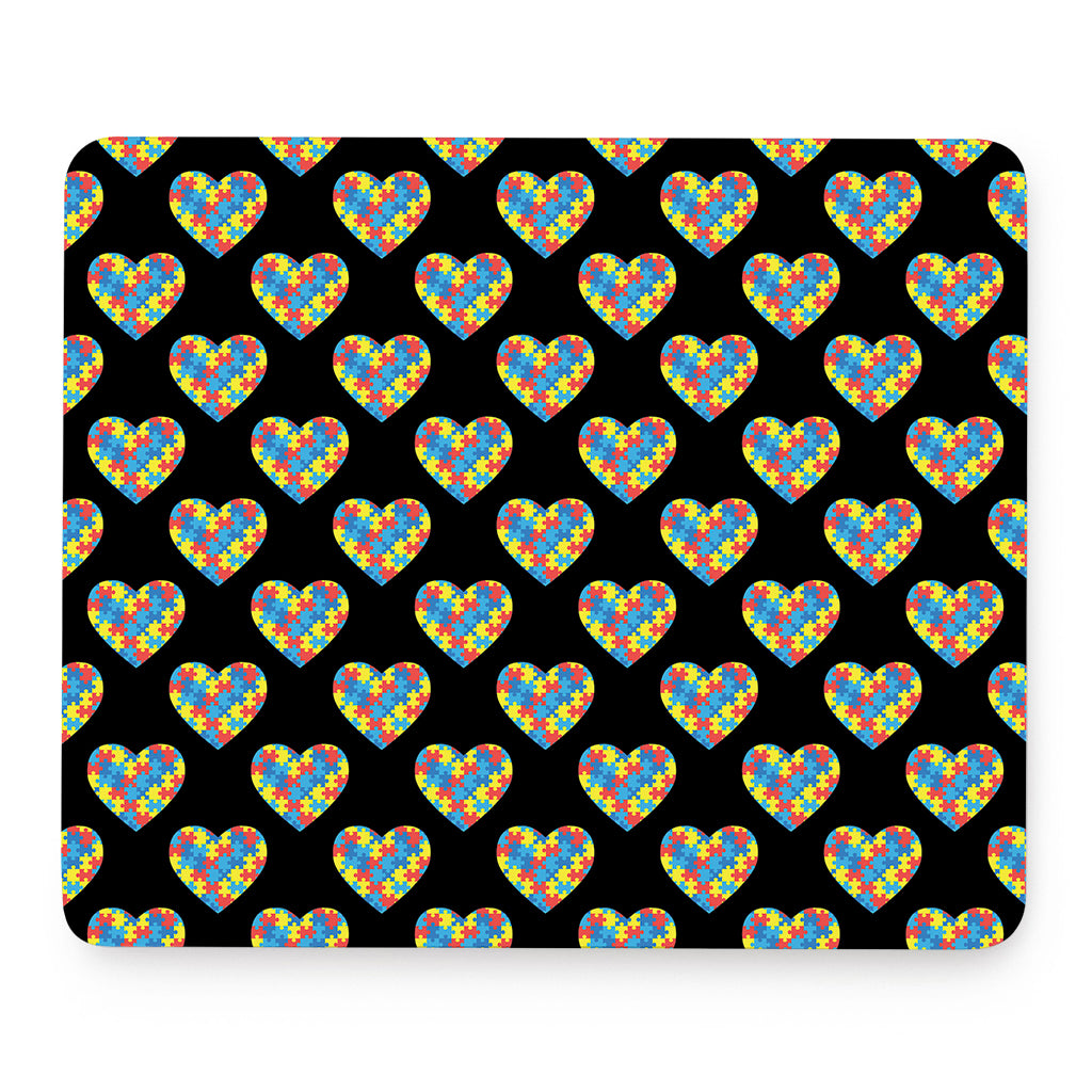 Autism Awareness Heart Pattern Print Mouse Pad