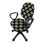 Autism Awareness Heart Pattern Print Office Chair Cover