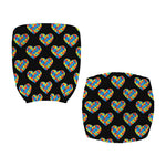 Autism Awareness Heart Pattern Print Office Chair Cover