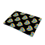 Autism Awareness Heart Pattern Print Pet Cooling Mat Cover