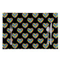 Autism Awareness Heart Pattern Print Placemat