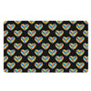 Autism Awareness Heart Pattern Print Polyester Doormat