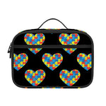 Autism Awareness Heart Pattern Print Portable Lunch Bag