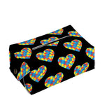Autism Awareness Heart Pattern Print Rectangle Tissue Box Cover