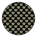Autism Awareness Heart Pattern Print Round Floor Mat